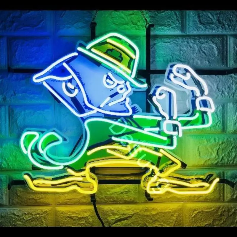 Custom  Dame Fighting Irish Glass Neon Light Sign Beer Bar