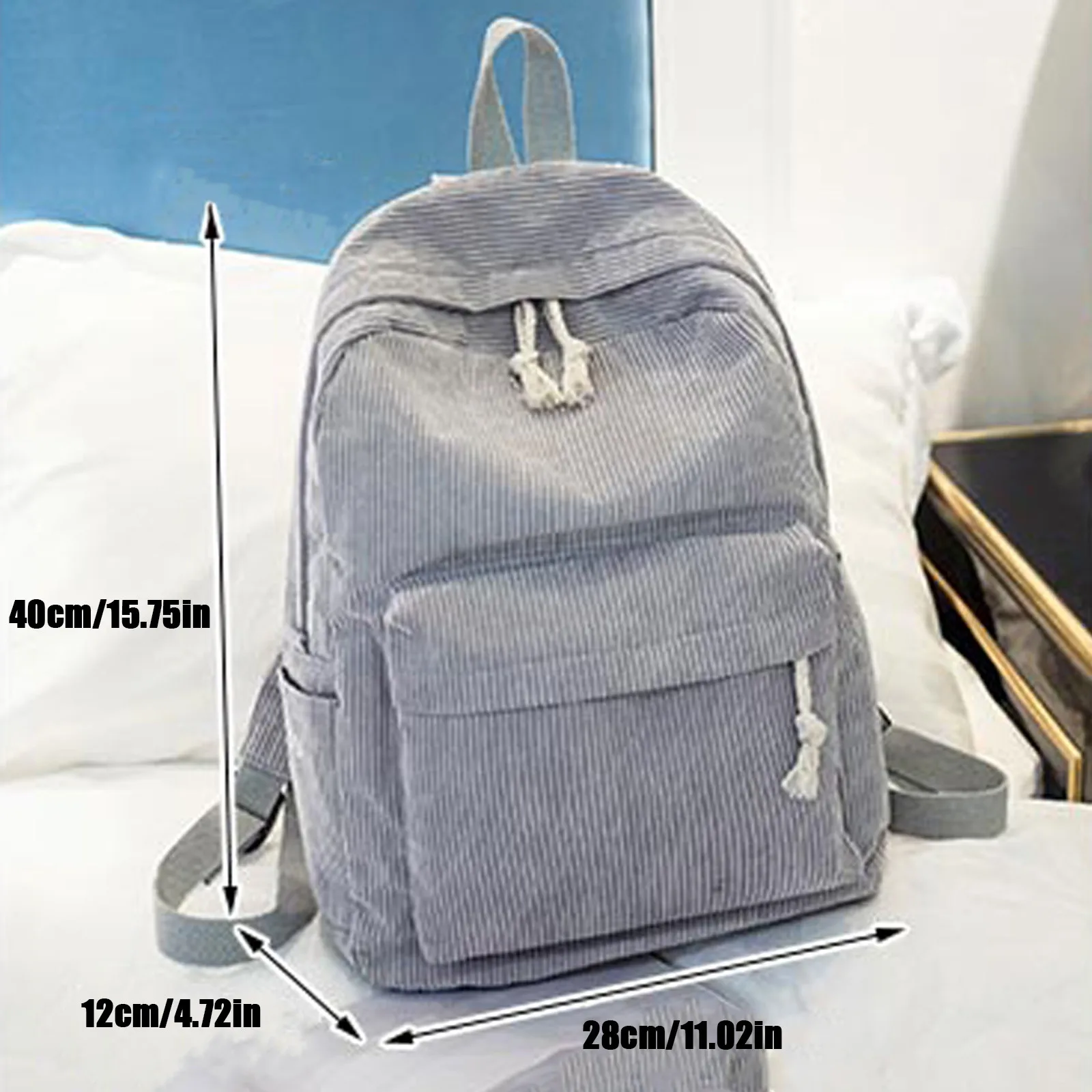 

Men Backpacks Corduroy Casual Daily Backpacks Large Capacity School Backpack Travel Daypacks Fashion Shoulder Bags High Quality