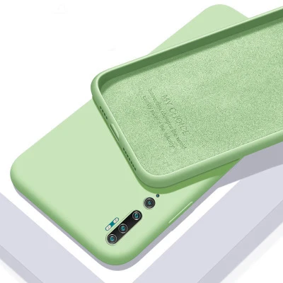 green Для xiaomi mi Note 10 Pro чехол мягкий жидкий силиконовый тонкий кожаный чехол защитный чехол на заднюю панель для xiaomi mi CC9 Pro note10 - Цвет: green