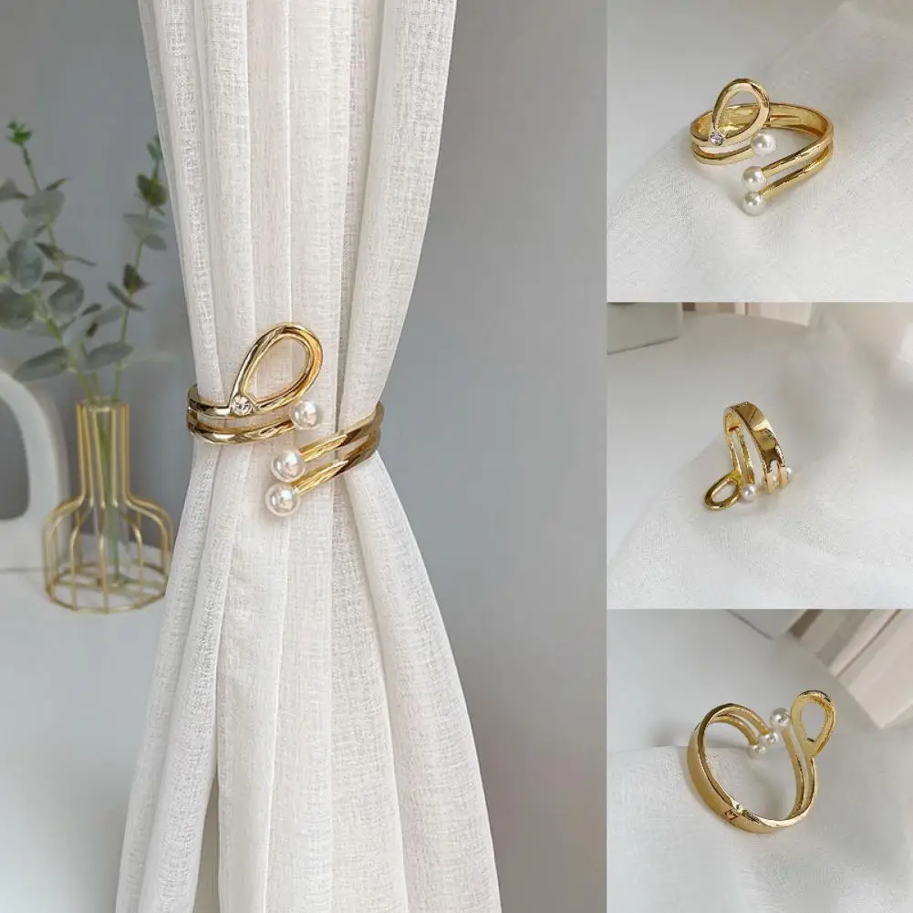 

Curtain Tieback Metal Curtain Holdback Anti-deformed Space-saving Excellent Stylish Elegant Curtain Drapery Holdback