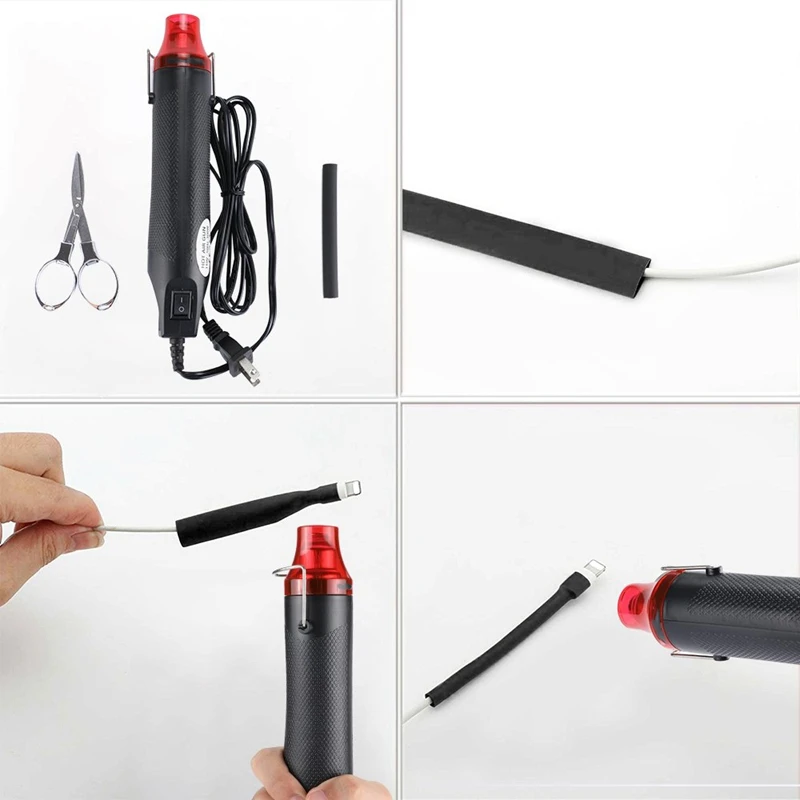 

532Pcs Heat Shrink Tubing Black Heat Shrink Tube Wire Shrink Wrap Ratio 2:1 Electrical Cable Wire Kit Set Long Lasting Insulatio