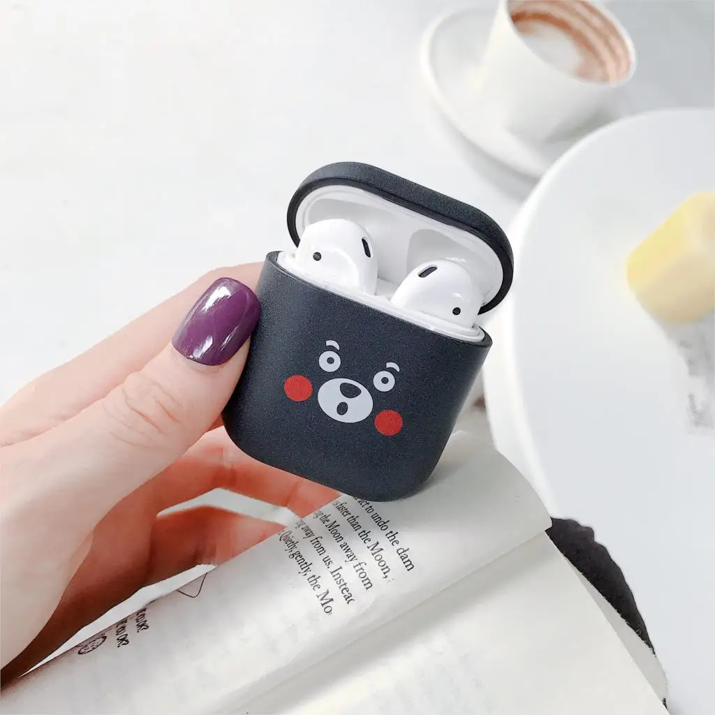 07 Чехол для наушников с милыми мультяшками чехол для Apple AirPods 1 2 чехла Air Pods матовая кожа матовый Жесткий ПК аниме пикачуэ протектор Аксессуары - Цвет: 07