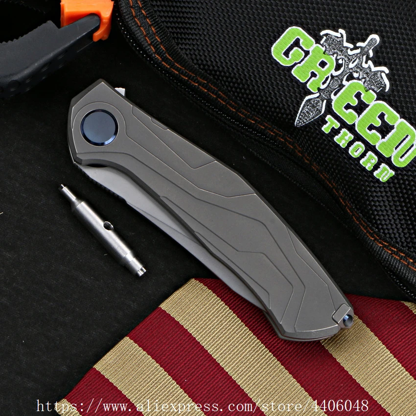 Складной нож Green Thorn Kami Flipper клинок K110 с титановой ручкой для ежедневного