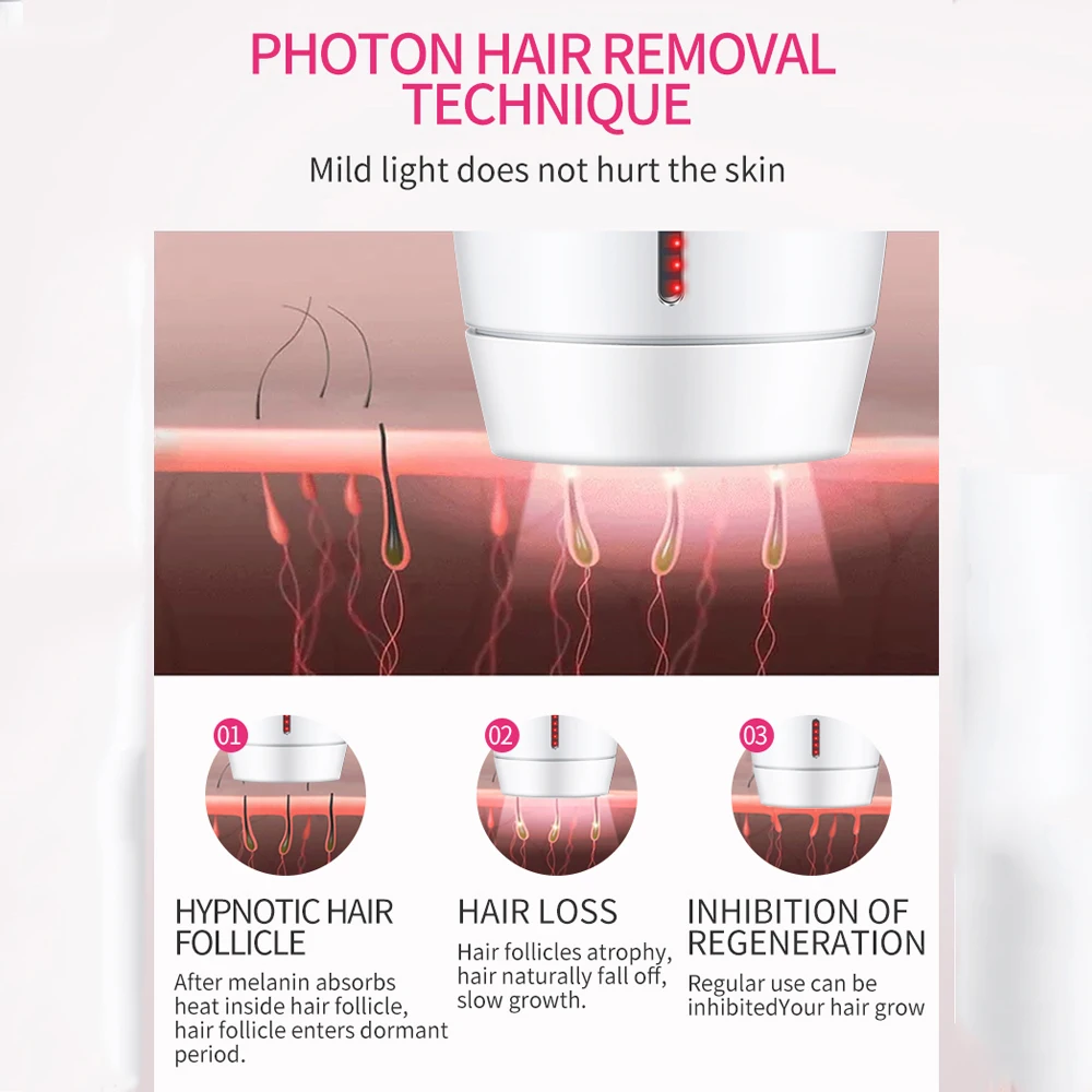 

IPL laser epilator Laser Hair Removal Instrument Painless Permanent Epilator Device Hair Remover Machine epilator for women