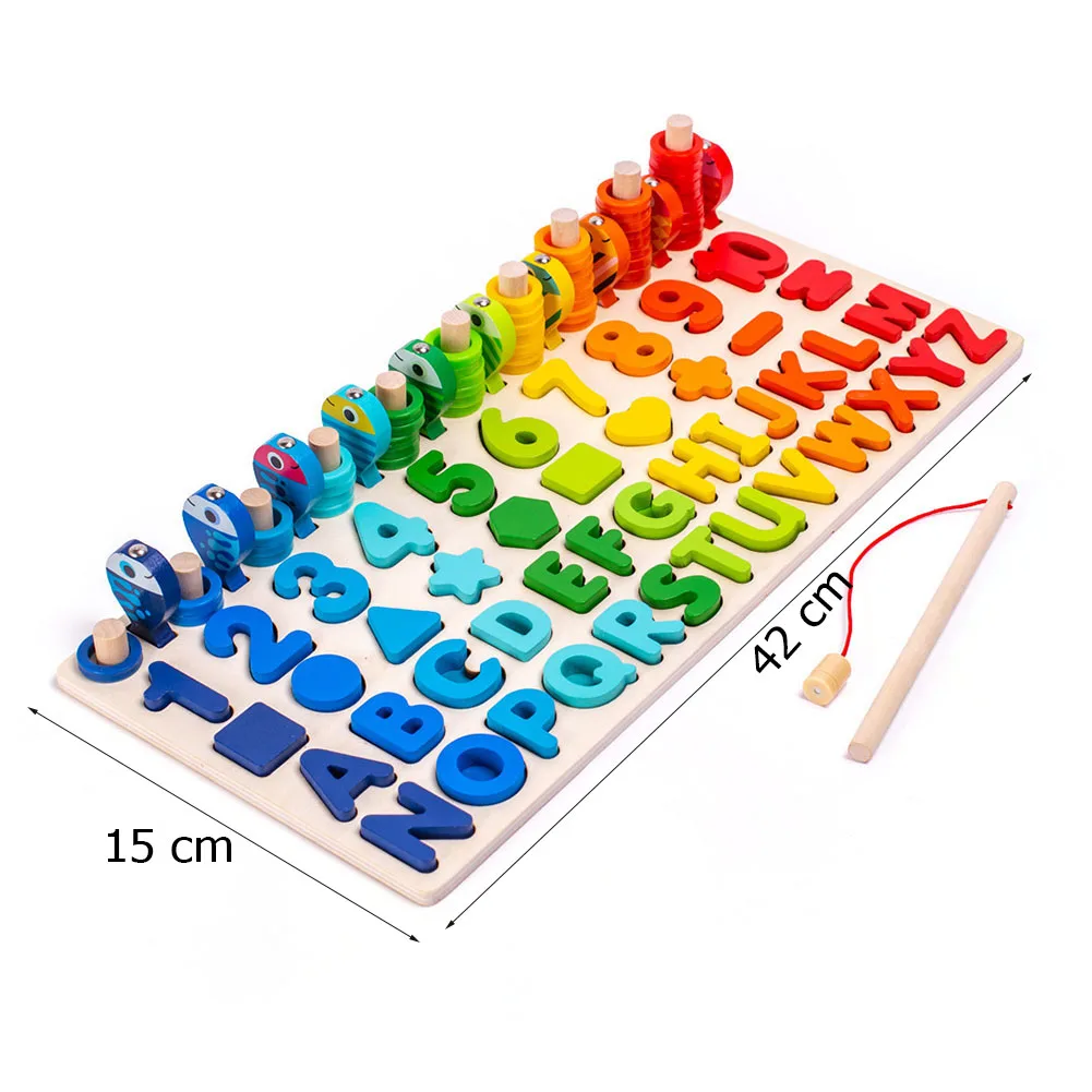 

Montessori Wooden Math Toys Educational Teaching Aids Figure Matching Puzzle Preschool Busy Board Geometry Digital Toy Kids Gift