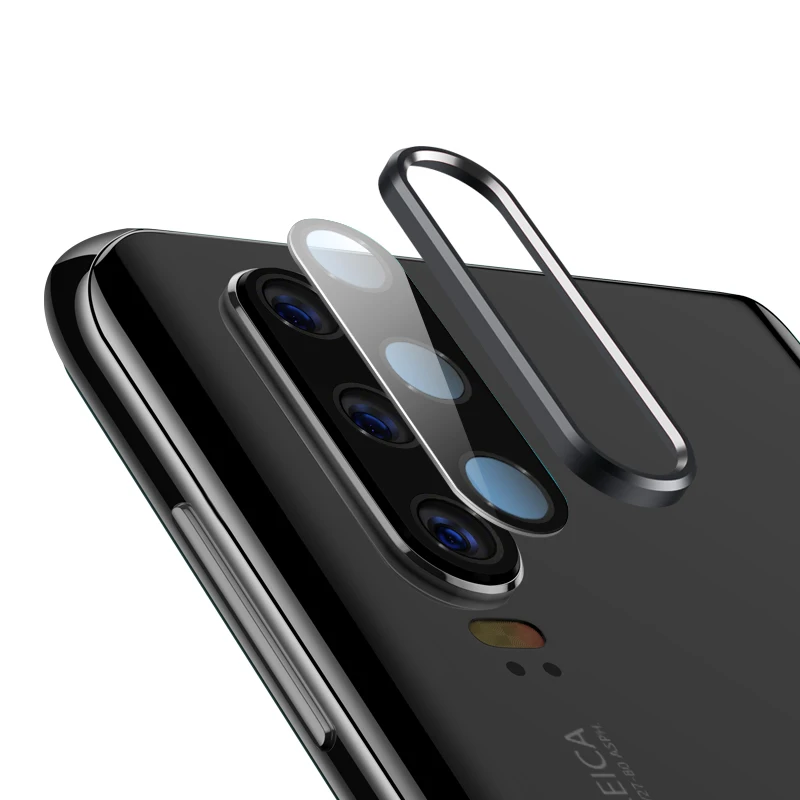 Black with 6D Glass Для huawei P30 Pro защита для экрана камеры+ задняя защита объектива Кольцо чехол для huawei P20 Pro задняя 2 в 1 6D закаленное стекло - Цвет: Black with 6D Glass