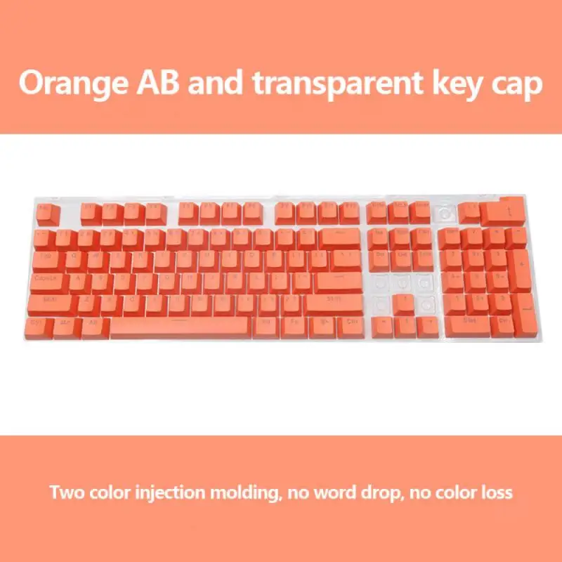 

Mouse Mechanical Keyboard Special Keycap 104-Key ABS Color DIY Double Injection Light Transmission Keyboard Cap Wear-Resistant