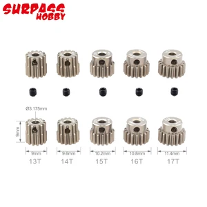 2 шт.лот Surpass Hobby M0.6 13T14T15T16T17T18T19T20T21T 3,175 мм вал, алюминиевый Шестеренчатый редуктор для внедорожника 18 110
