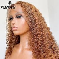honey blonde lace front wigs curly human hair wig transparent lace pre plucked brazilian hair wig bleach knots for black women