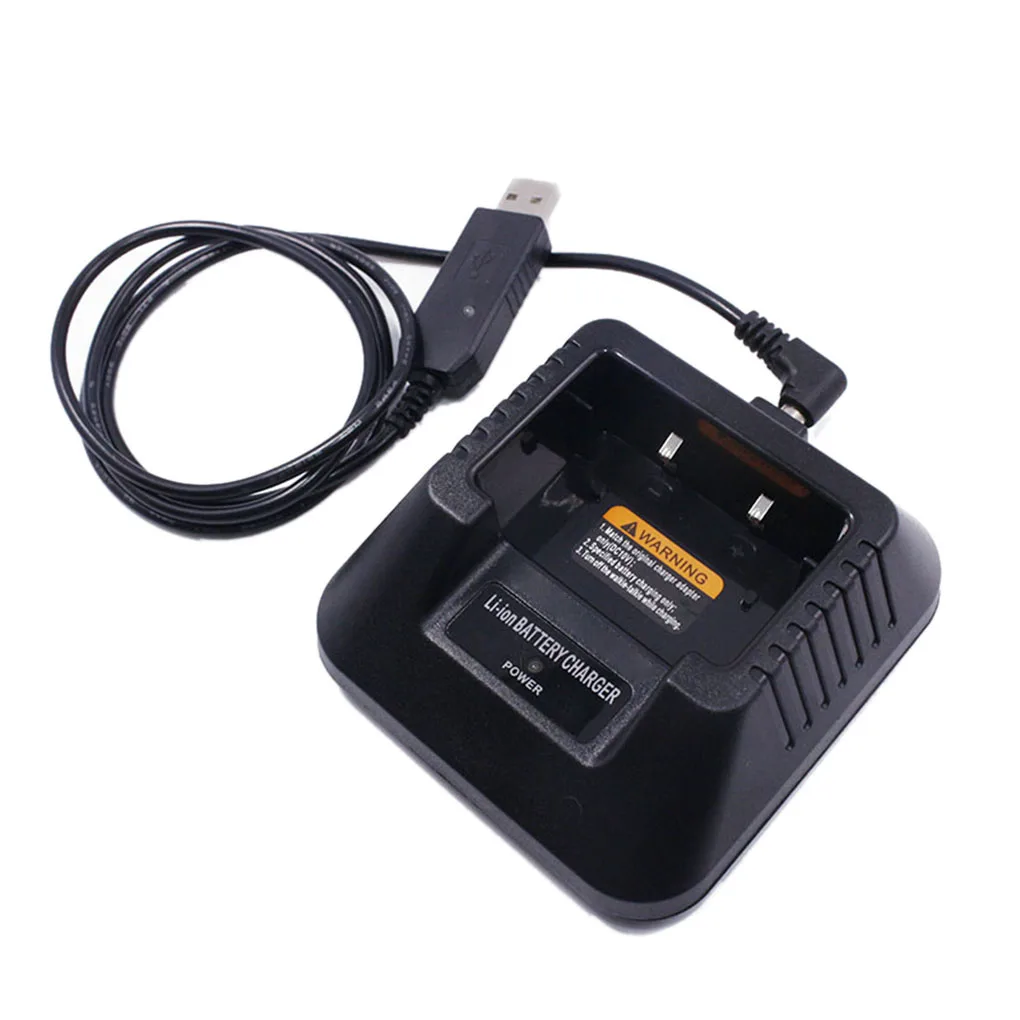 1pcs UV5R USB Battery Charger Replacement for Baofeng UV-5R UV-5RE DM-5R Portable Two Way Radio Walkie Talkie