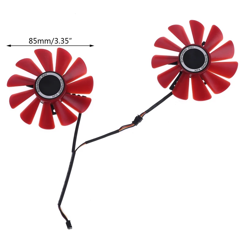 

H4GA 2pcs 85mm RX-570-RS RX-580-RS FD10U12S9-C Fan for XFX RX470 RX570 RS RX580 RS Video Graphics Card Cooling Replacement