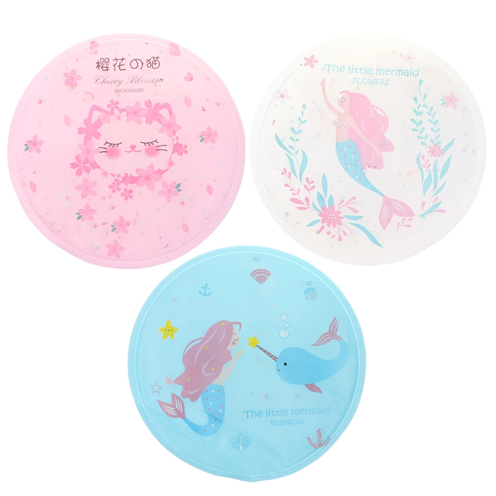 

Cute Mermaid Cooling Gel Mat for Summer, Portable Round Cold Pad Cushion for Home, Car, Office, Travel
