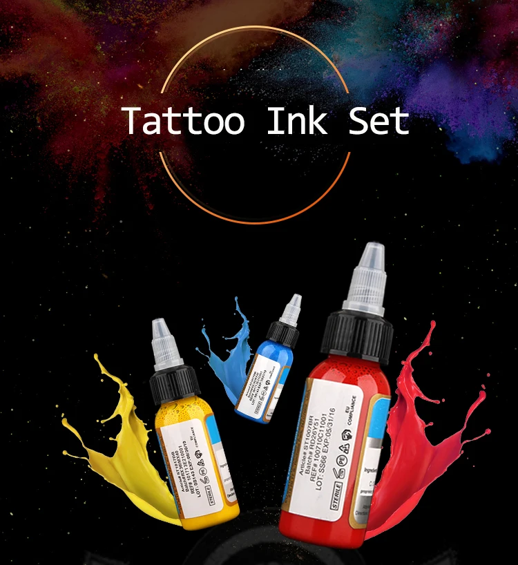 

14 Pcs 30ml Professional Tattoo Ink 14 Colors Set 1oz 30ml/Bottle Tattoo Pigment Kit Fashion Makeup Cosmetics supplies Ink Art