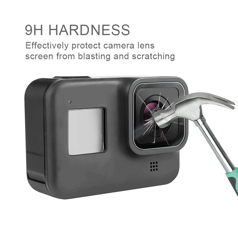 Для GoPro 8 аксессуары закаленное стекло объектив+ ЖК-экран протектор для Go Pro Hero 8 черная экшн-камера защитная пленка