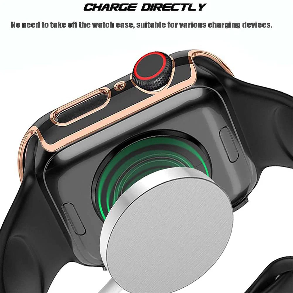 

Protective Shell Frame for Apple Watch Series 6/5/4SE 44mm PC Hard Cover Bumper for iWatch 3 2 42mm 40mm 38mm Case Accessories