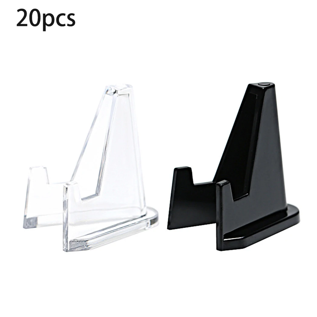 

20 Pcs Clear Display Show Stand Acrylic Jewellery Stand Holder Collectibles Coins Easel Medal Badge Holder