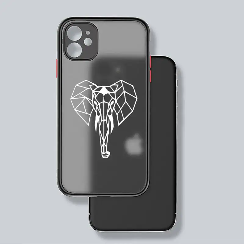 

elk lion tiger rabbit bird line animal Phone Case matte transparent For iphone 7 8 11 12 plus mini x xs xr pro max cover