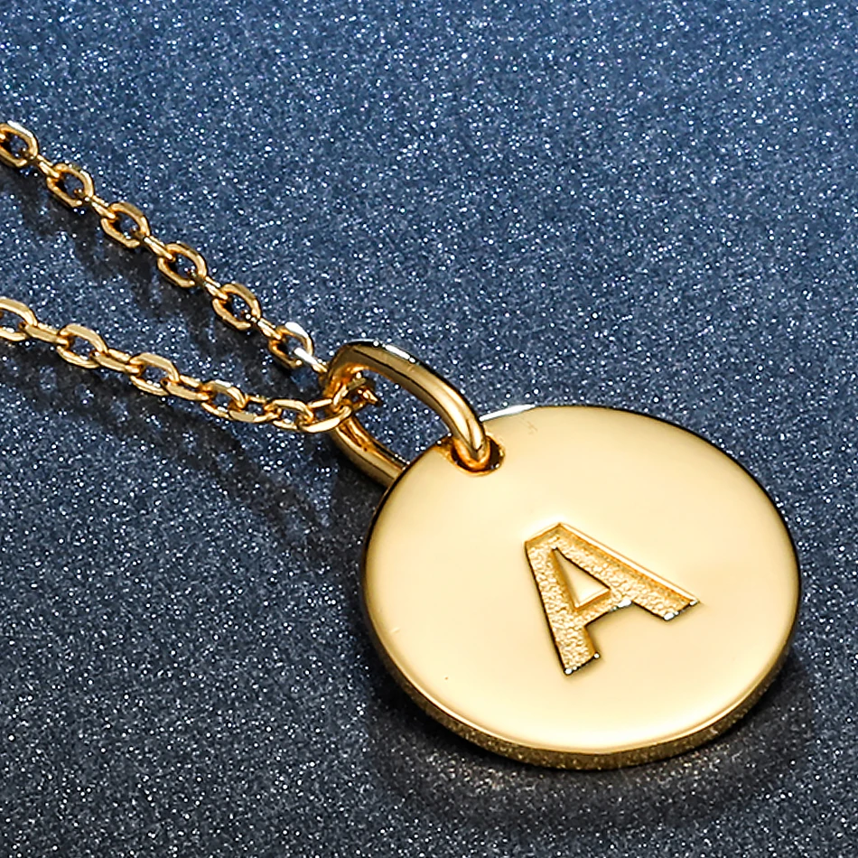 ALLNOEL 925 пробы серебряное ожерелье с подвеской в виде букв Лаки монета