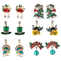 fashionable christmas theme festive simple earrings brand earrings ladies jewelry gifts direct sales