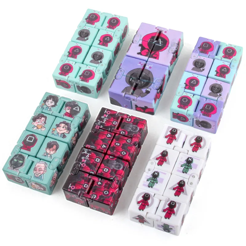 

Fidget Toys Squid Game Magic Cube Fingertips Decompression Anti Stress FocusGaming Dice Toy For Children Adult Christmas Gift
