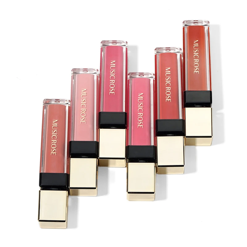 Музыкальная Роза женская красная Матовая жидкая губная помада блеск для губ