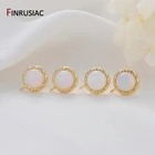 Принадлежности для изготовления сережек, позолоченные серьги из натурального камня 14 карат, аксессуары сделай сам, материал для сережек