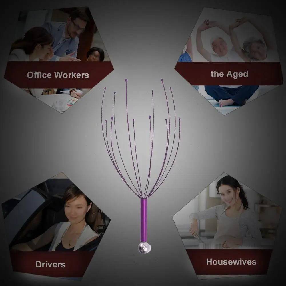 

Head Relax Massager Healing Neck Claw Massage Anti-stress Scalp Relief Headache Octopus Stimulate Pain Relax Spa Circulate R8U7