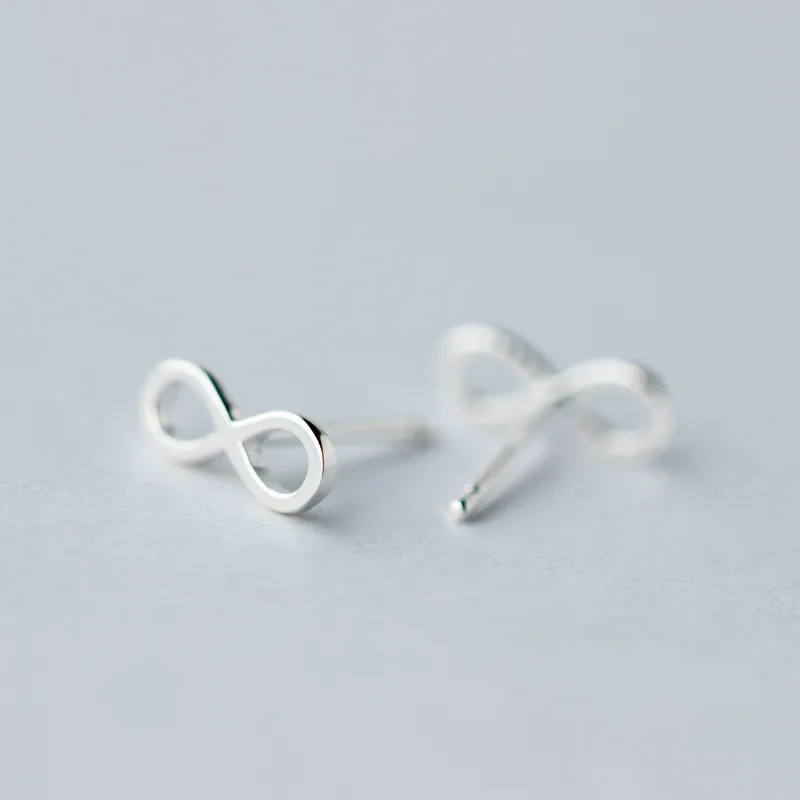 Женские серьги пусеты Trustdavis маленькие из настоящего серебра 925 пробы с