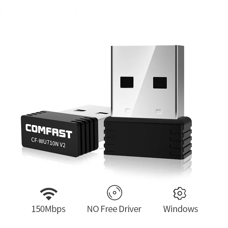 

Wi-Fi адаптер 150 Мбит/с, 2,4 ГГц, 802.11b/G/N