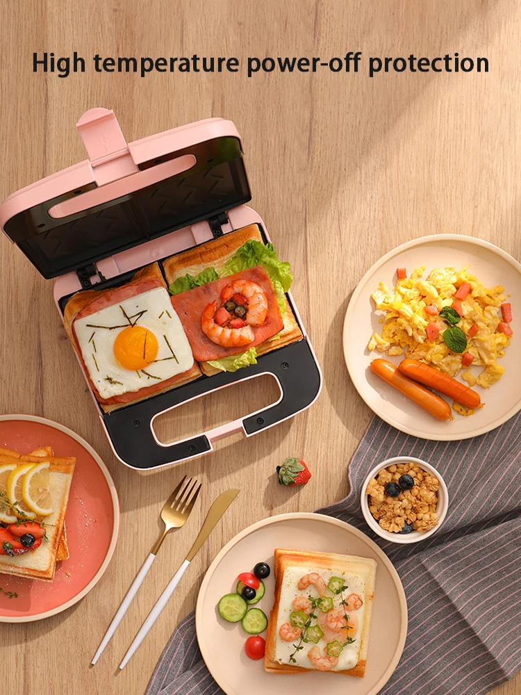 

Electric Sandwich Maker Breakfast Maker Household Multifunctional Non-stick Baking Pan Sandwich Maker Toast Pressure Toaster