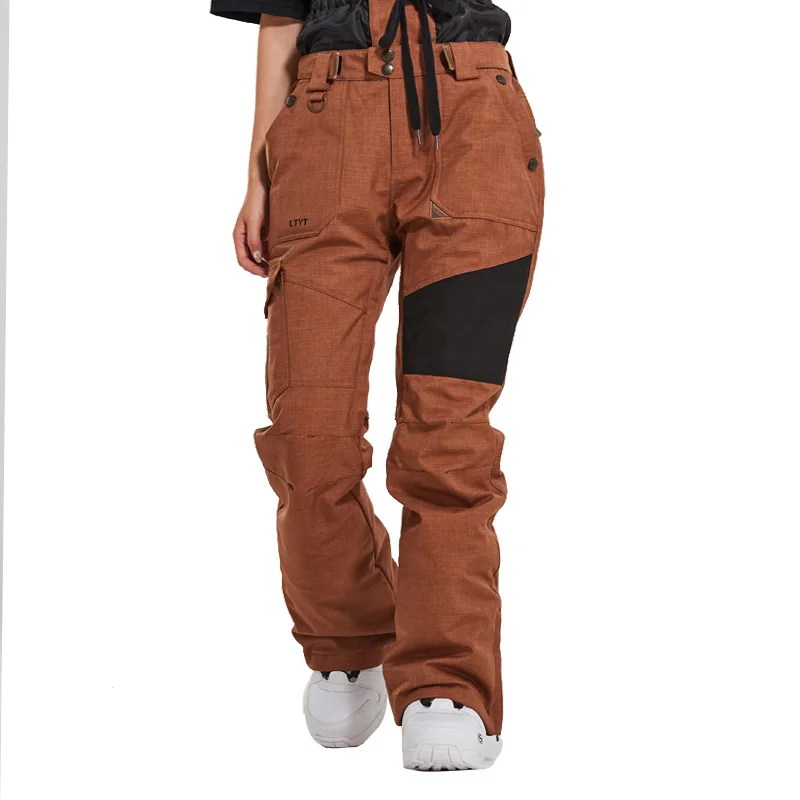 Мужские лыжные брюки новая версия двойные одинарные водонепроницаемые теплые с