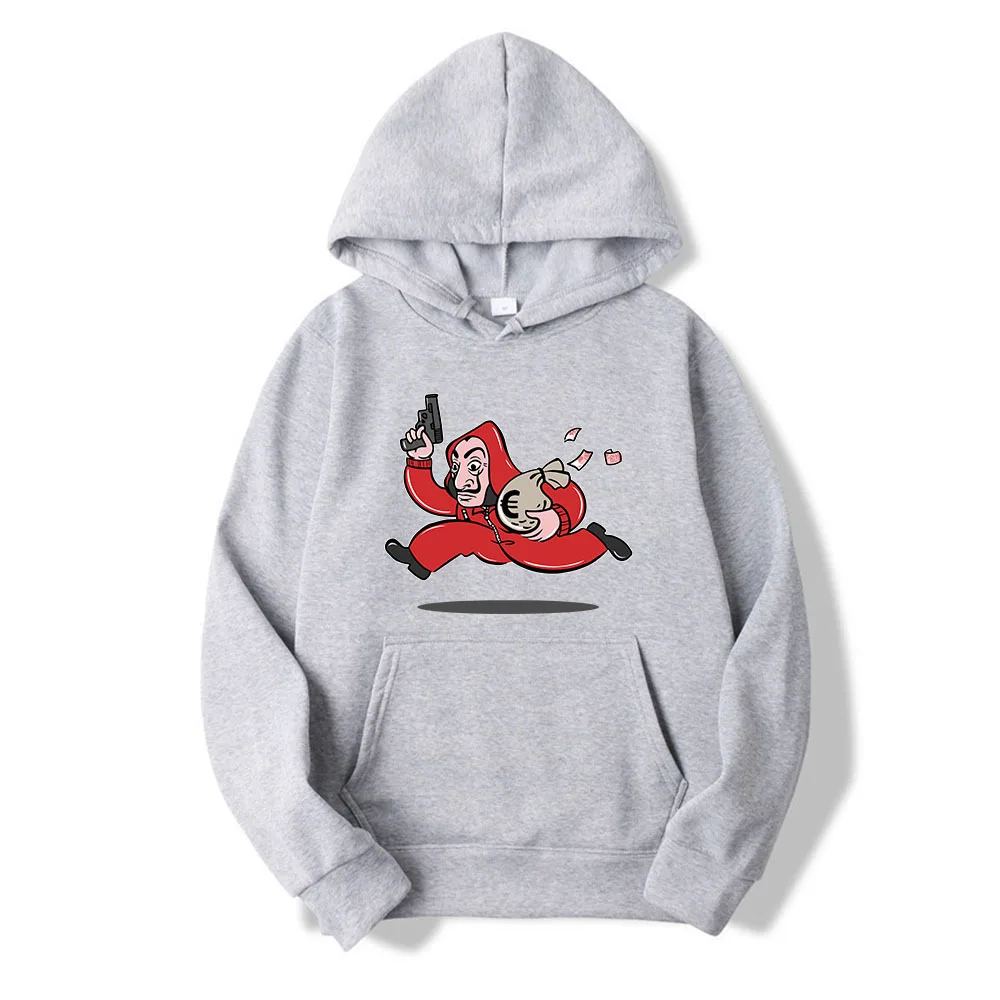 

La Casa De Papel Printed Hoodies Spring Autumn Warm Regular Hoodie off white hoodies women