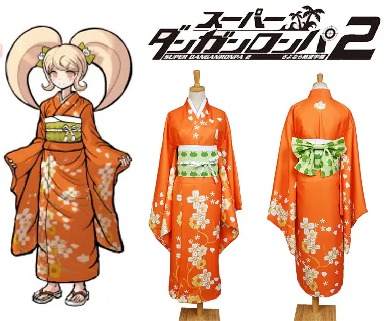 Новый аниме супер DanganRonpa 2 Hiyoko Сайонджи Косплей Костюм Женщины Девушки