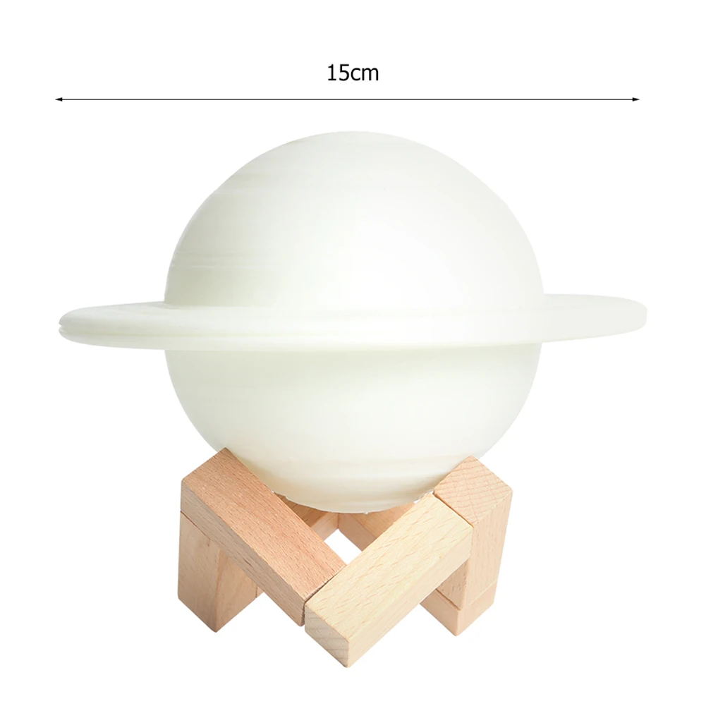 

Rechargeable 3D Print LED Night Light for Kids Living Room Bedroom Saturn Lamp Sleeping Light Bedroom Bedside Table Lamp