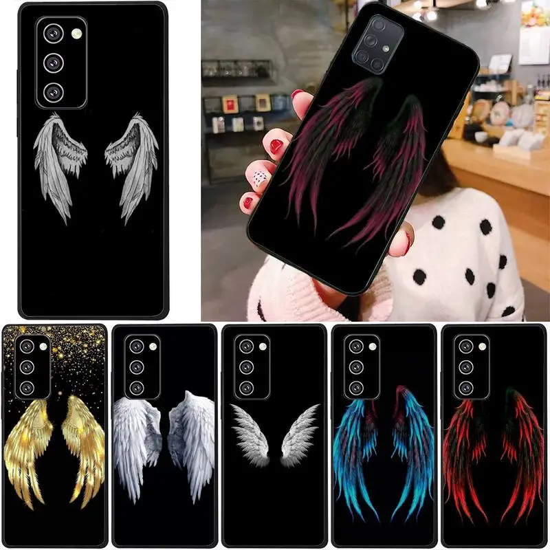 

Angel Devil Wings Phone Case For Samsung Note8 9 10 20 Case For Note10Pro 10lite 20ultra M20 M31 Funda Case