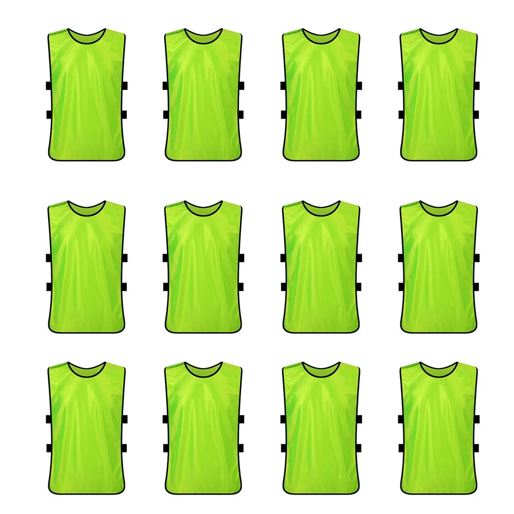 

Team Training Vests 12pcs Blank Sport Clothes Quick Drying Basketball Football Jerseys Practice Brathable For Child Adult