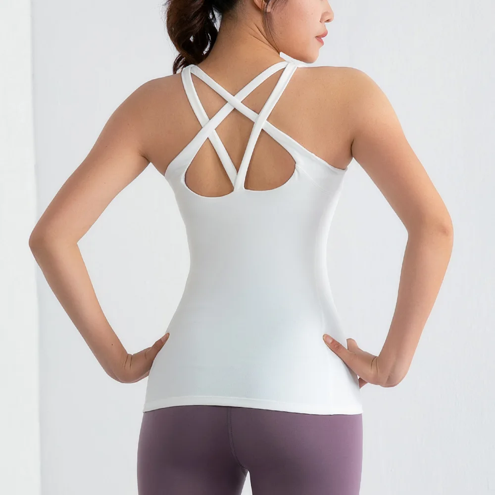 

Net Celebrity Women's Yoga Wear Camisole 21 New Sexy Gym Running Tops Yoga Wear Sports Bra Blusas De Mujer Yoga Workout Vest