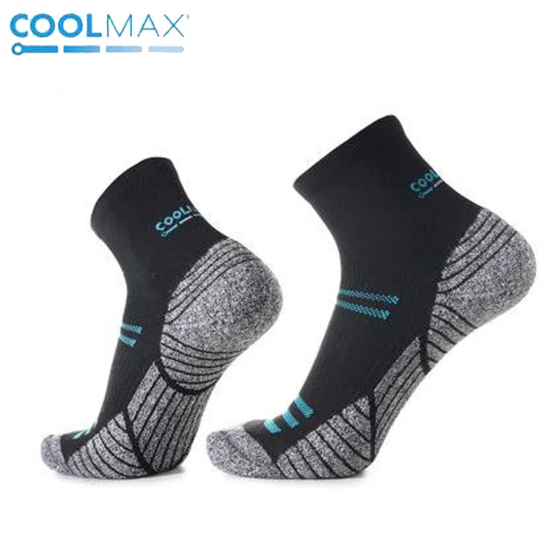 

Men/Women Breathable Coolmax Performance Keep Cool Fast Dry Terry Cushioned Basketball Running Hiking Outdoor Crew Sports Socks