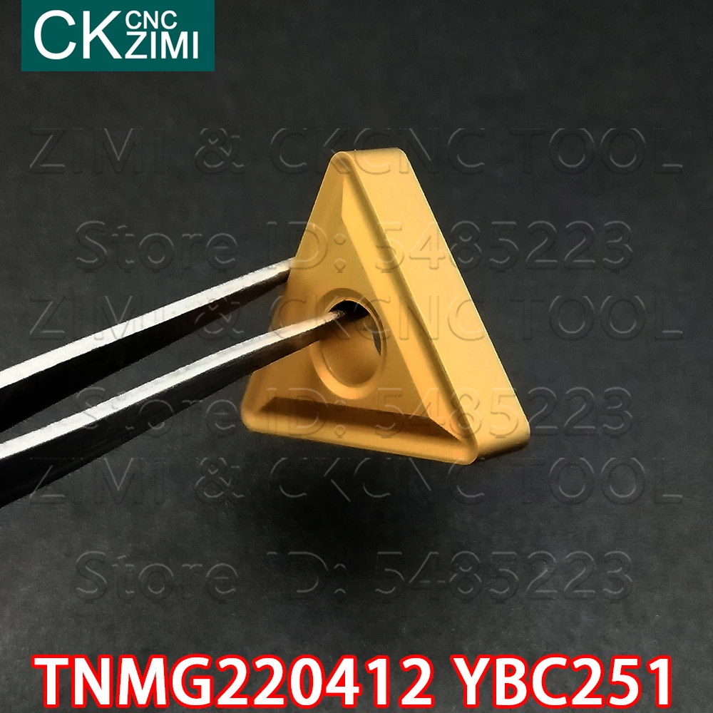 

TNMG220412 YBC251 TNMG433 YBC251 CNC Carbide Inserts high quality External wood Turning Inserts CNC Lathe Tools TNMG for steel