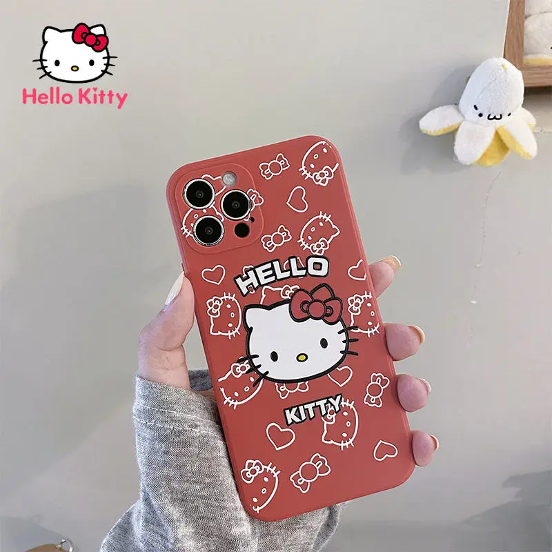 

Hello Kitty case for iPhone 6S/7/8P/X/XR/XS/XSMAX/11/12Pro/for iPhone13 Phone Blu-ray Soft Case Case Cover