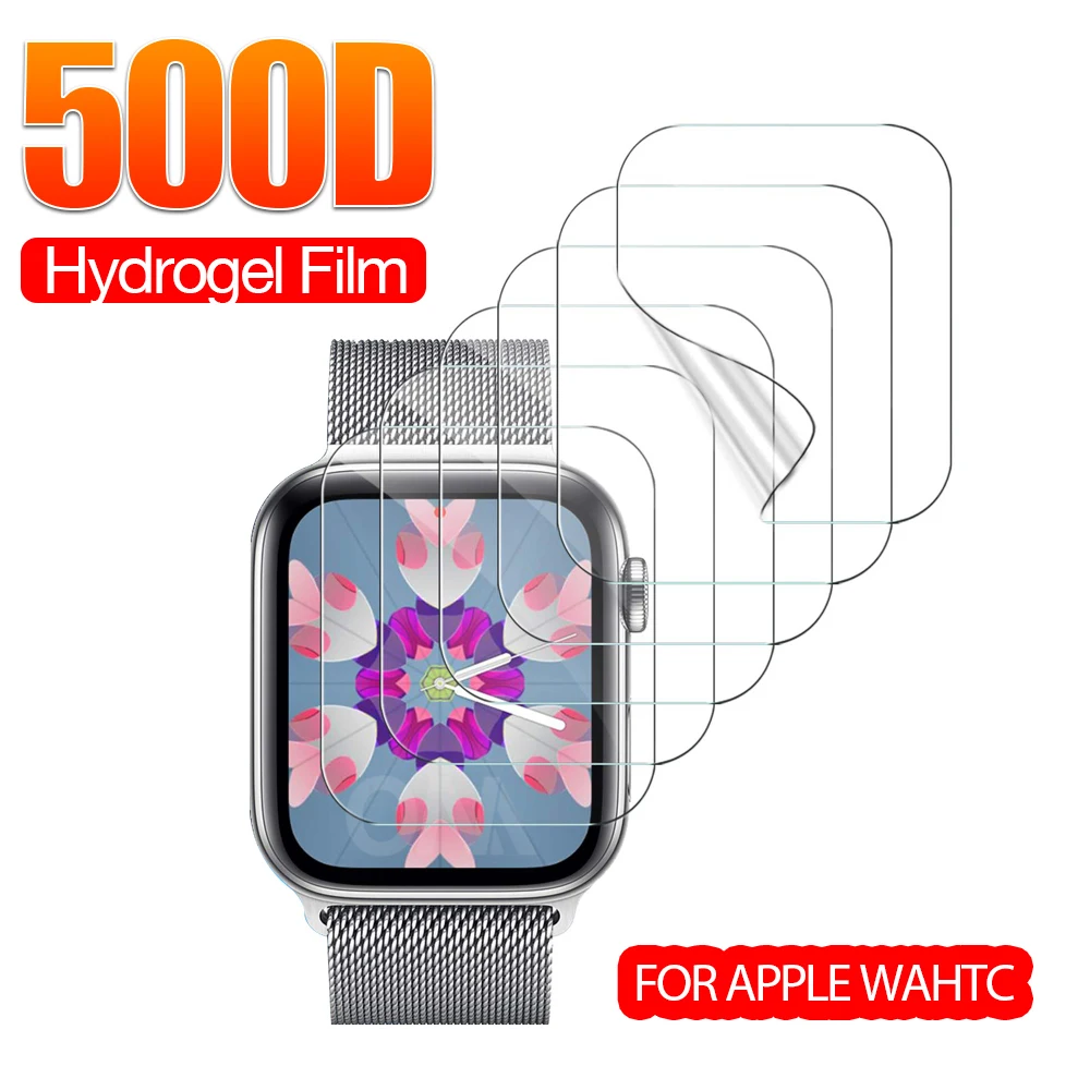 Full Coverage Screen Protector for Apple Watch 3 4 5 6 SE 42mm 44mm 38mm 40mm For iWatch 2 1 Hydrogel Protective Film (Not Glass