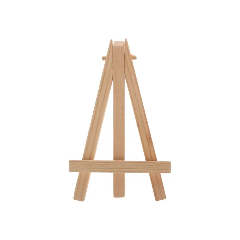 Natural Wood Mini Easel Frame Tripod Display Meeting Wedding Table Number Name Card Stand Holder Children Painting Craft | Канцтовары