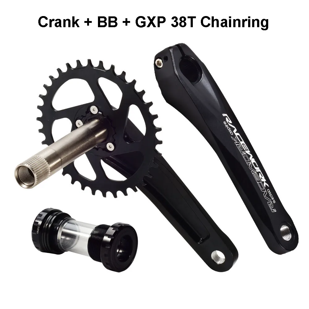 Crank Set 38T RACEWORK система велосипеда 170 мм MTB GXP шатун с цепным кольцом 32T 34T 36T 38T w/Нижний Кронштейн для SRAM XX1 XO1 X1 GX XO X9 - Цвет: Crank Set 38T