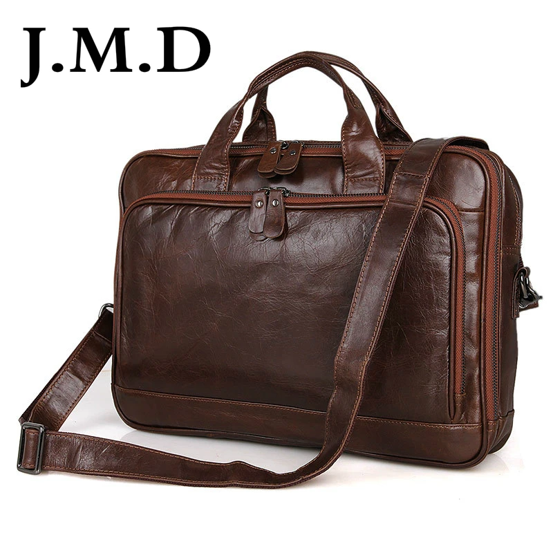 

J.M.D Classic 100% Genuine Leather Men's Shoulder Bag Messenger Bag Business Briefcase Hand bag Laptop Bag
