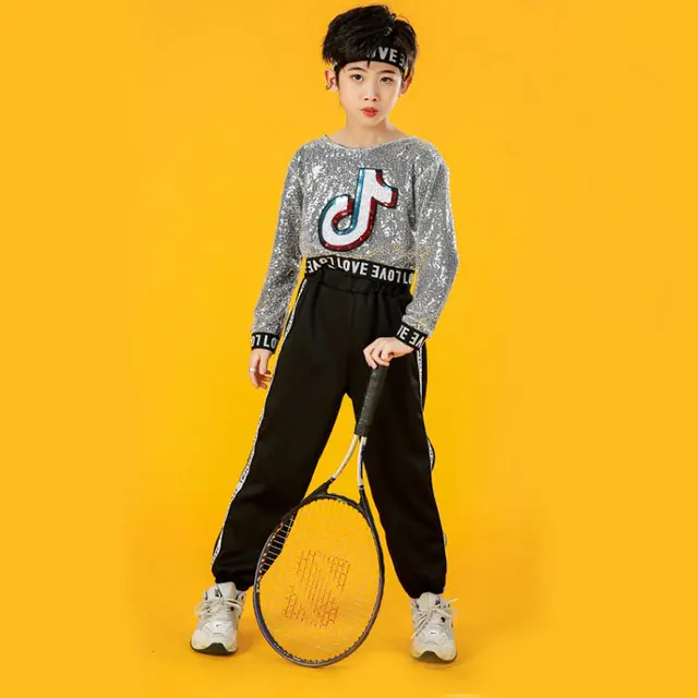 Костюм для джазовых танцев девочек костюм с открытым пупком танцевальные