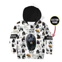love bear 3d printed hoodies kids custom name pullover sweatshirt tracksuit jacket t shirts boy girl funny animal clothes 03