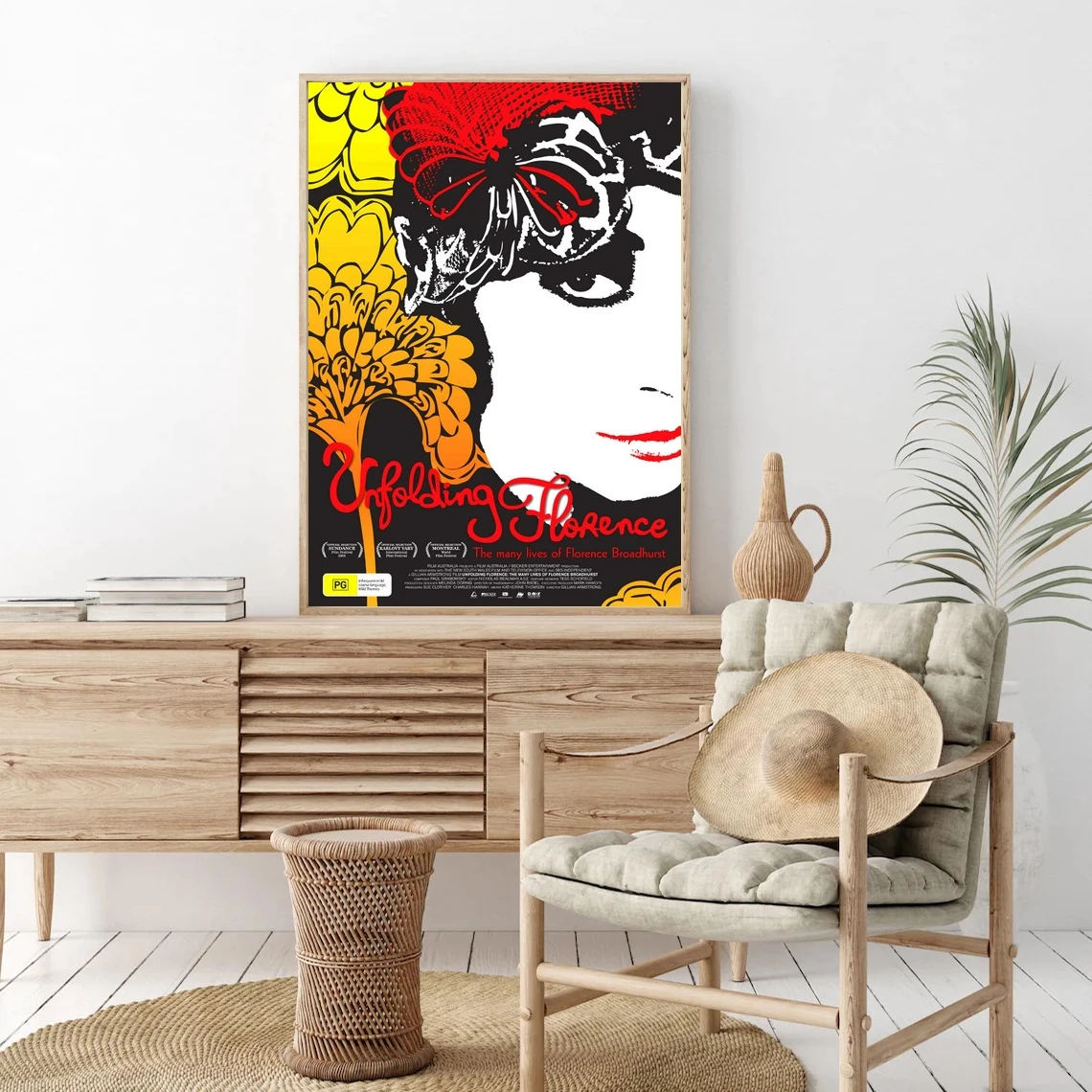 Раскладной плакат из фильма Флоренция холщовая печать Классическая винтажная
