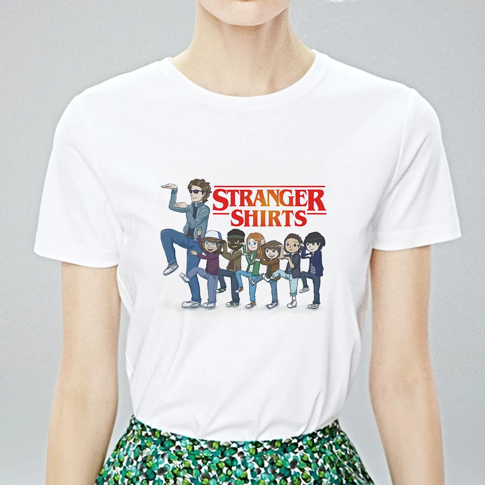 Футболки с принтом Stranger Things Go With Gothic Trend fun футболки в уличном стиле недорогие