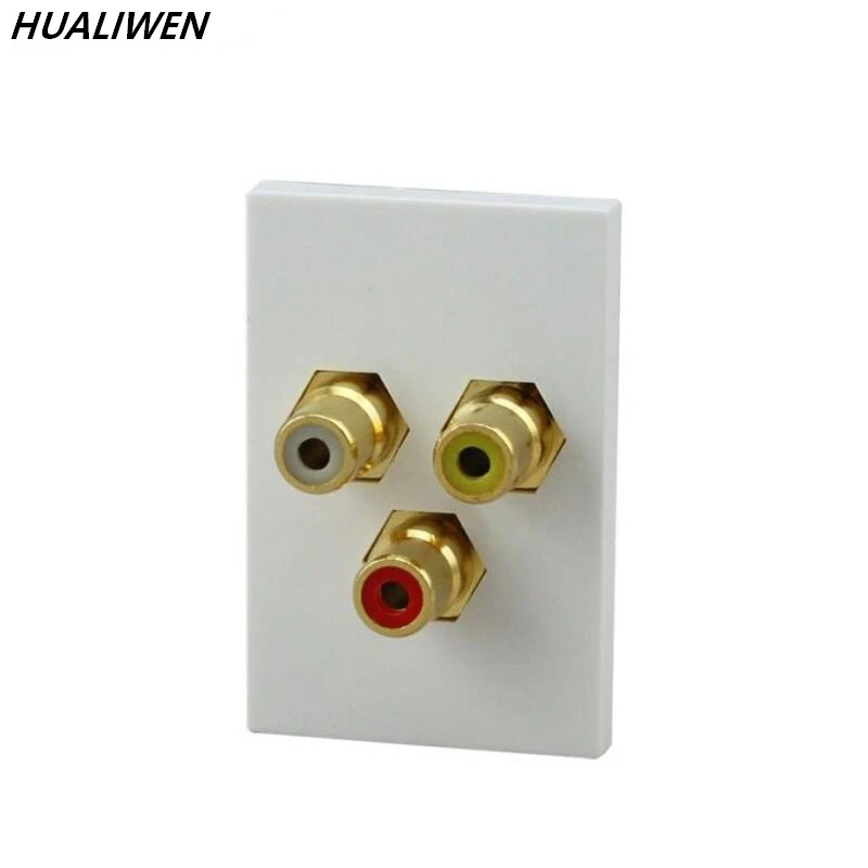 JSJ N118 511 AV аудио и видео Подключаемый модуль RCA панель Lotus wall plug|Кабели VGA| |
