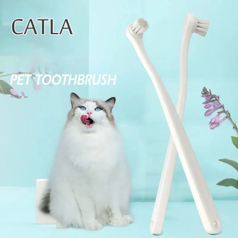 

Catla Pet Toothbrush Soft Brushing Cats Teeth Cleaning Stuff Freshener Protection Oral Care for Pet Dog Cat Supplies Product